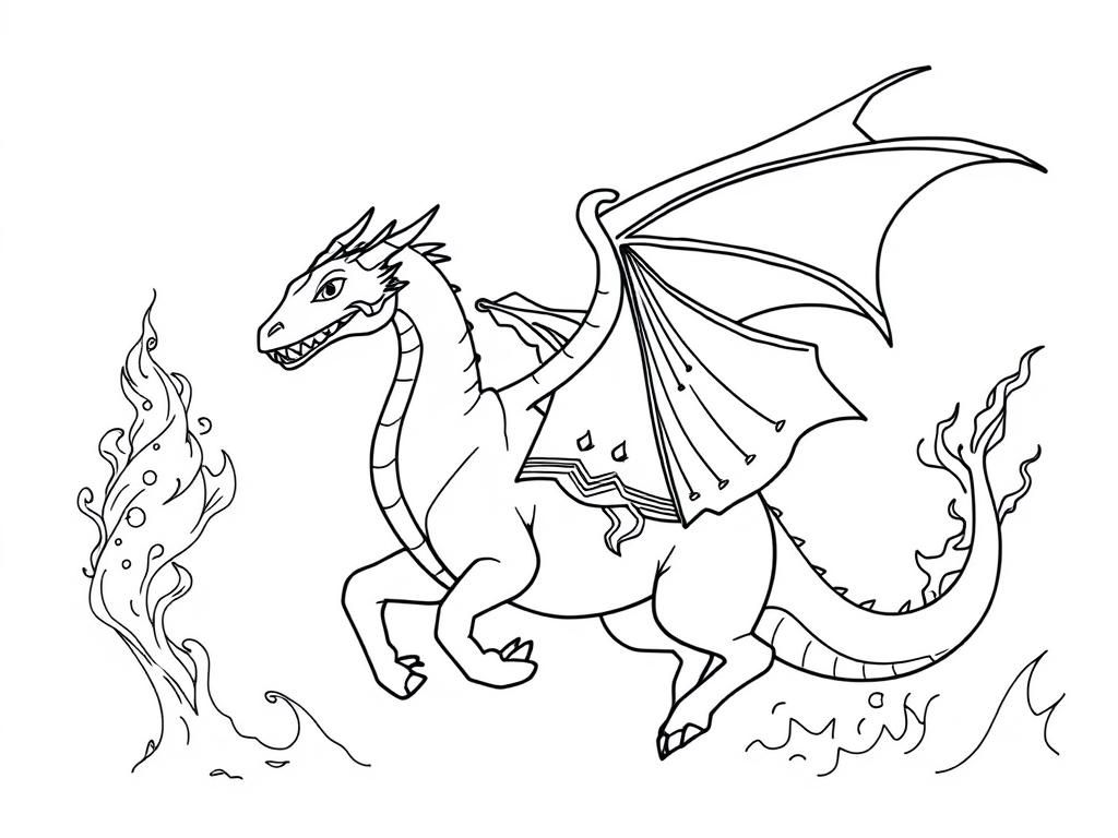 A dragon riding a horse with Elsa trying to stop its flames