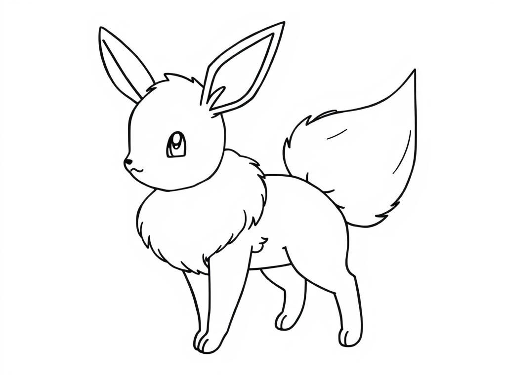 A Eevee - Free Printable Coloring Page