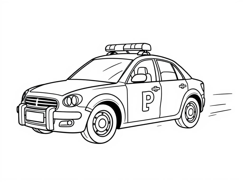 Preview of a fast police car