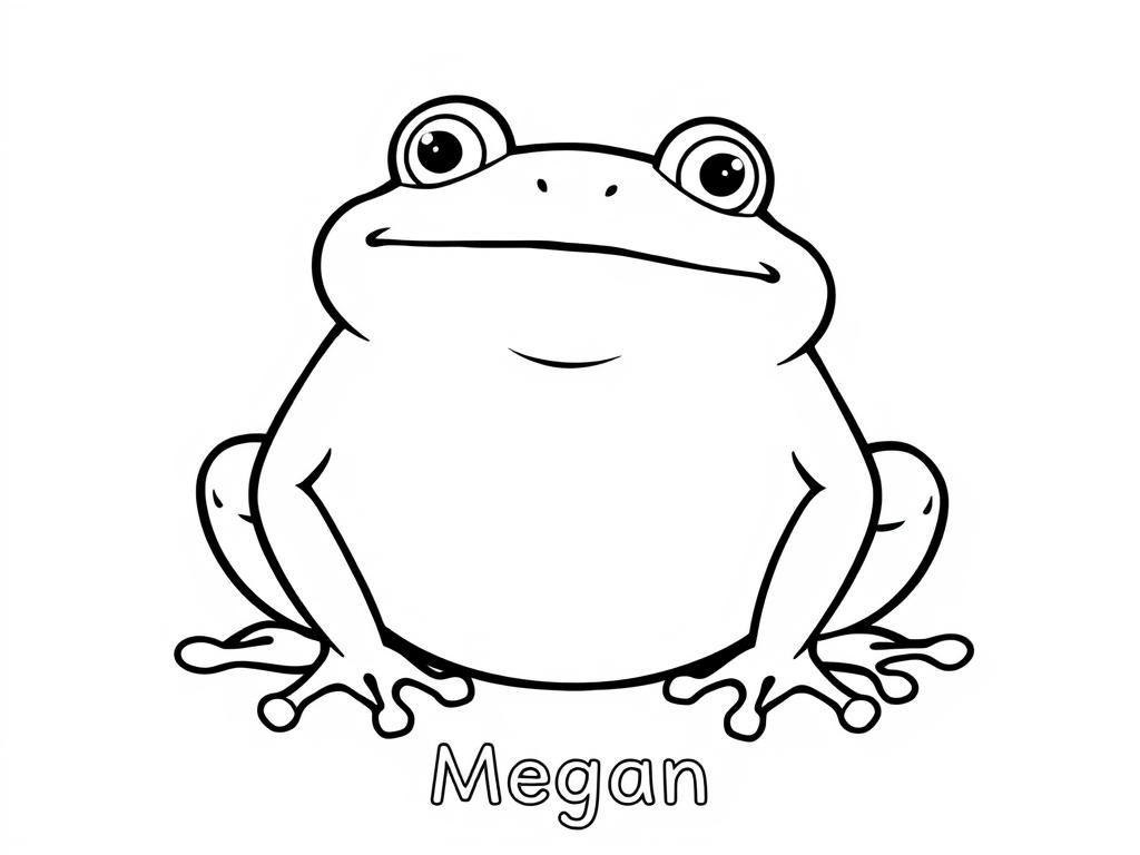 Happy Frog Coloring Page