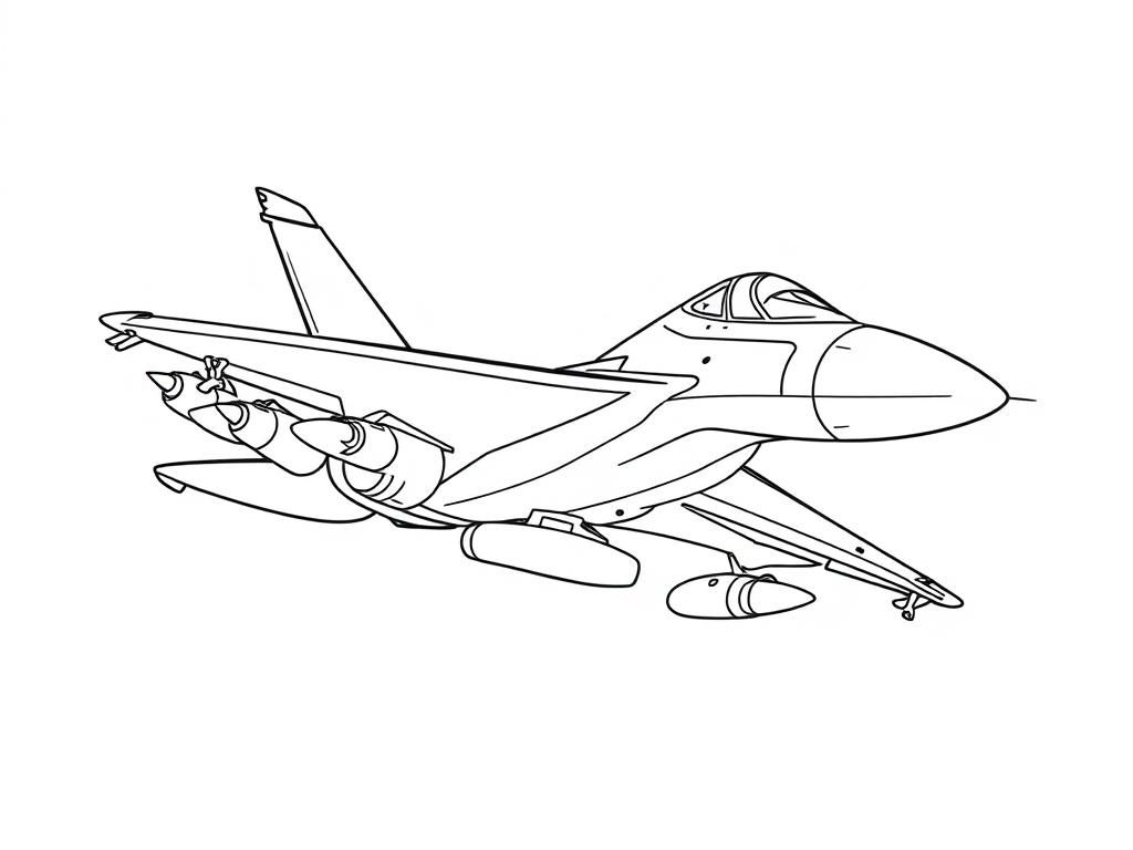 Preview of a fighter jet with canons and bombs