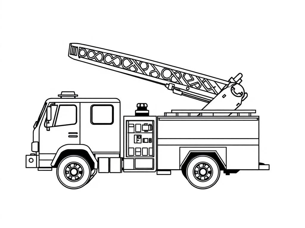 Preview of a fire truck with a giant crane and rockets