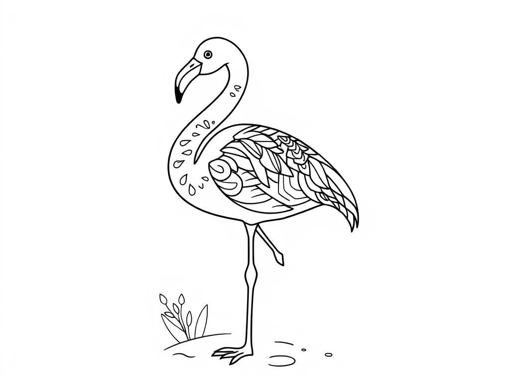 Flamingo Coloring Page: A Fun and Easy Activity for Kids