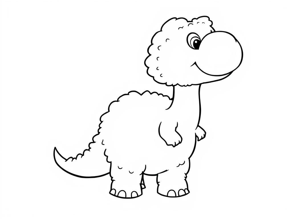 Smiling Dinosaur Coloring Page