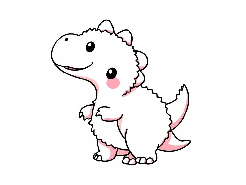 Cute Dinosaur Coloring Page