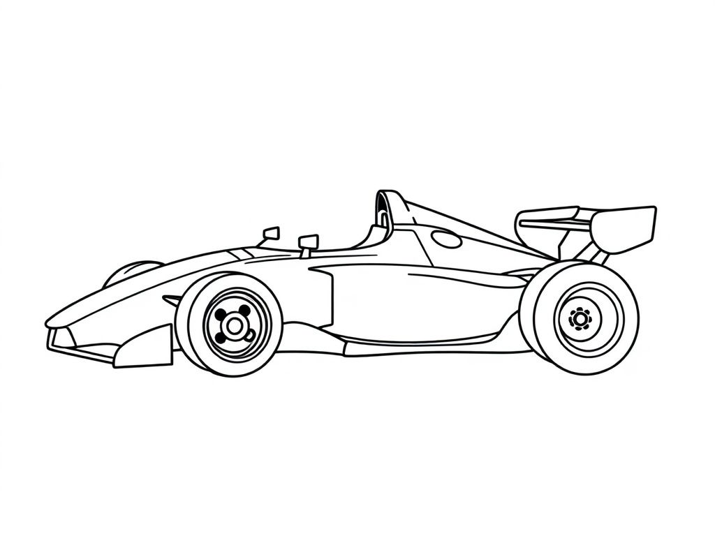 Race Car Coloring Page