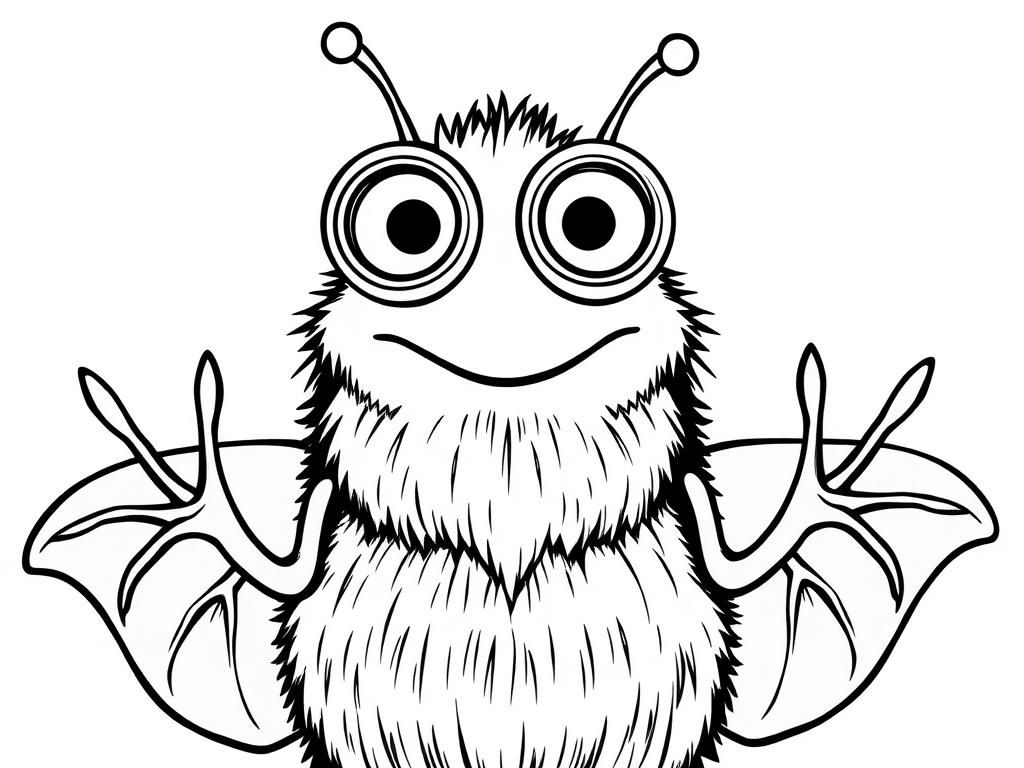 Cute Monster Coloring Page