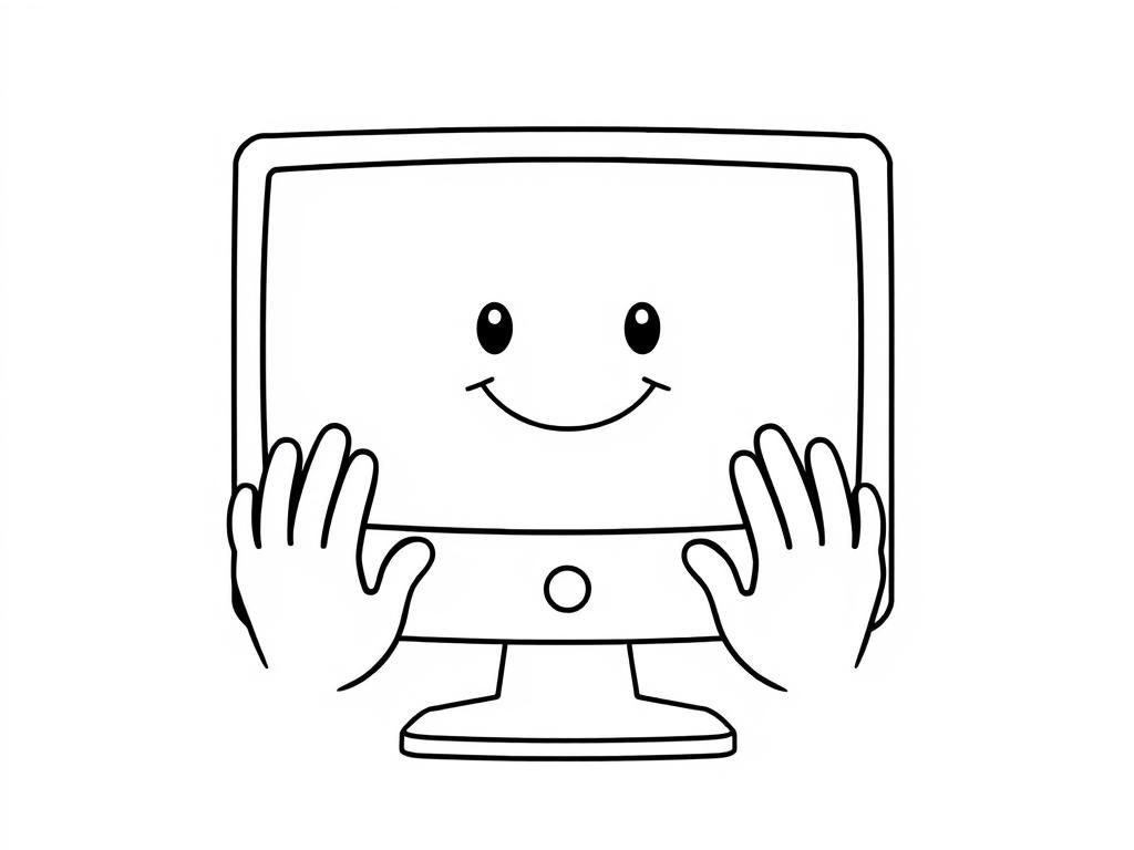 Preview of a friendly computer screen with hands