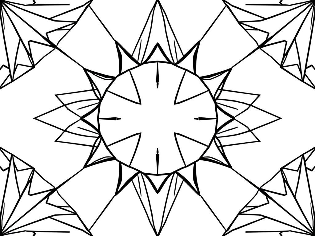 Geometric Mandala Coloring Page