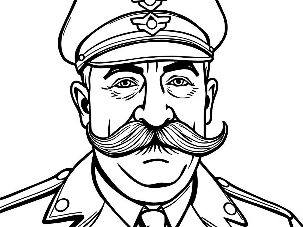 a german general with a charlie chaplin moustache