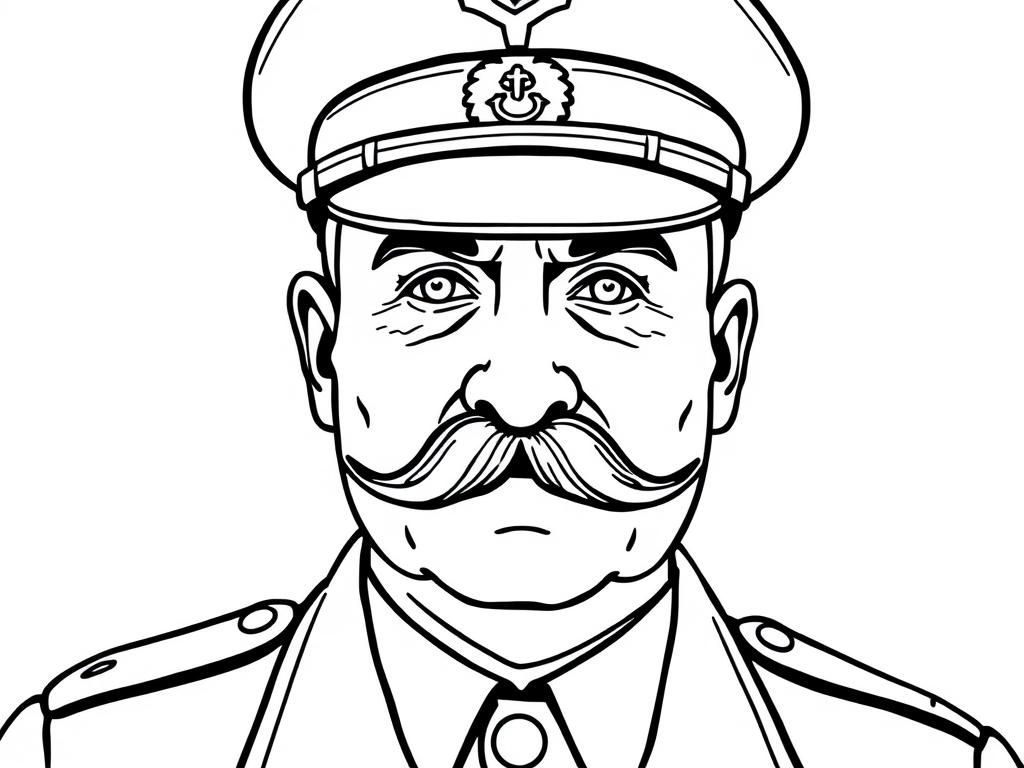 a german general with a small charlie chaplin moustache