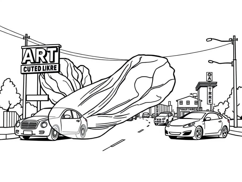 Coloring Page of Vehicles in the City.