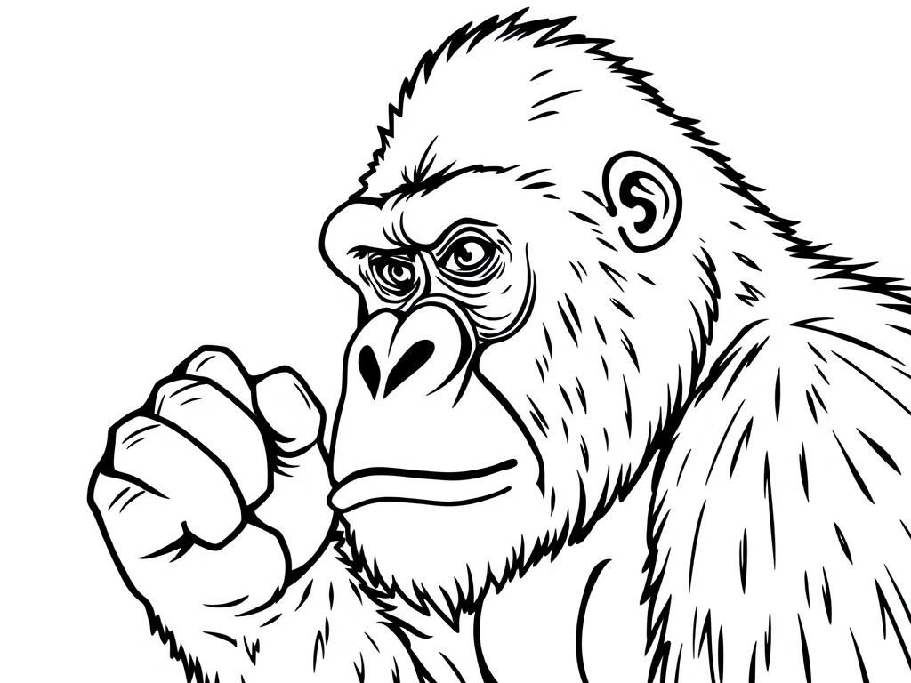 A gorilla looking sussy