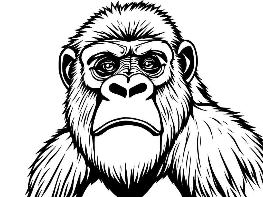 A gorilla looking sussy