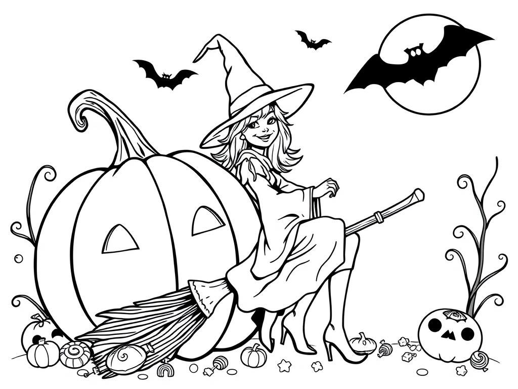 Halloween Coloring Page for Kids