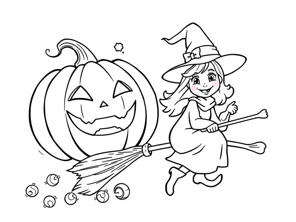 Spooky Halloween Coloring Page