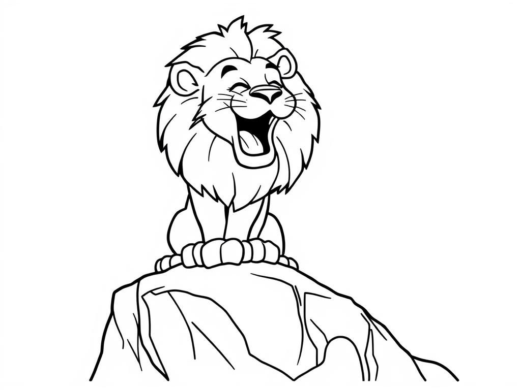 Roaring Lion Coloring Page