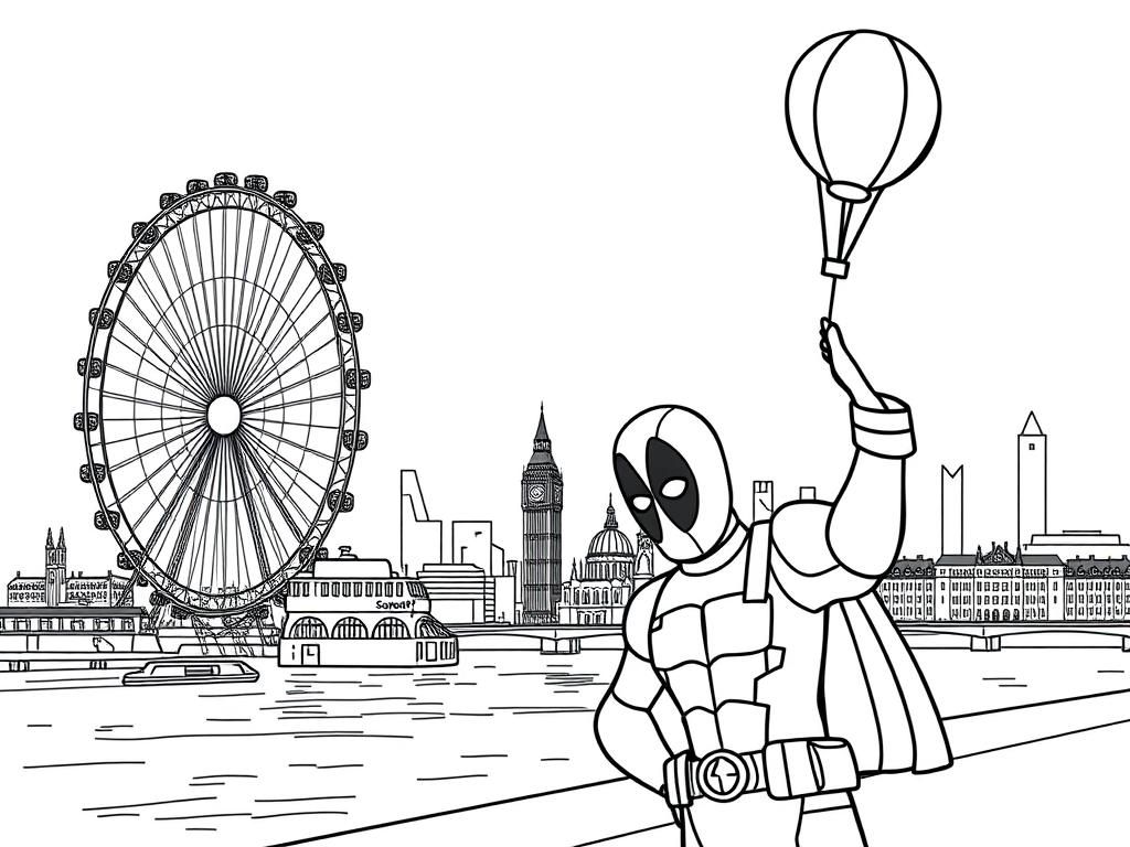 Deadpool Londen Kleurplaat