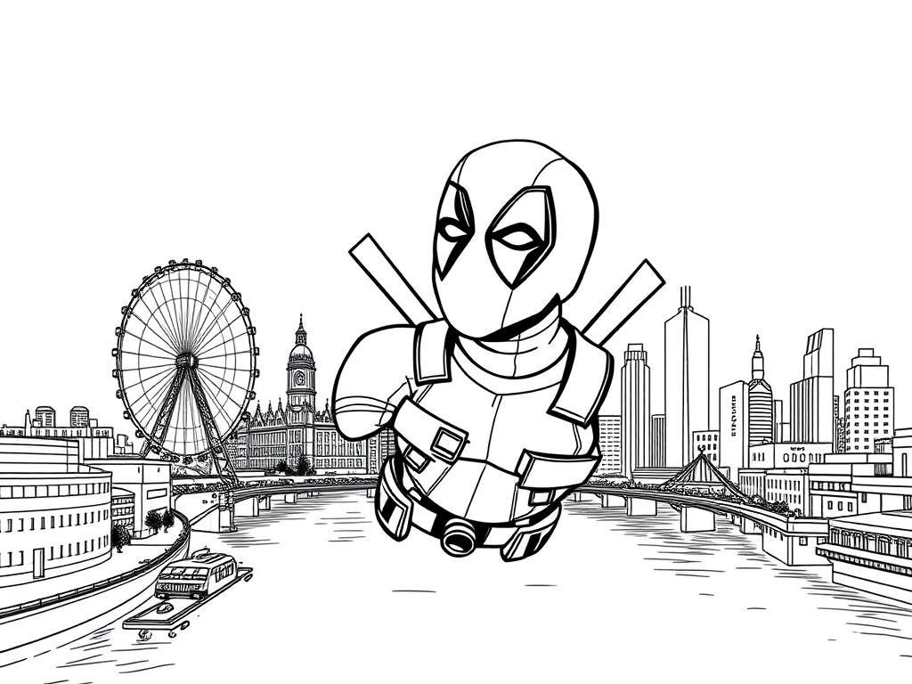 Deadpool Superhelden Kleurplaten