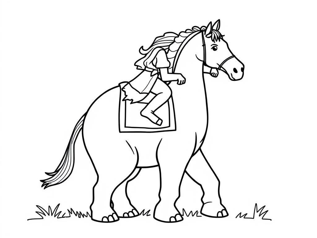 Preview of A horse riding an elephant