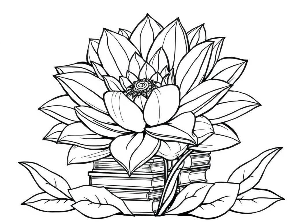 Lotus Flower Coloring Page
