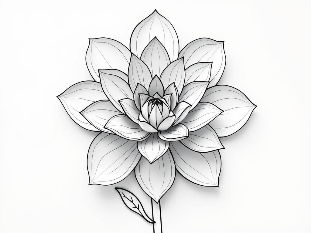 Floral Coloring Page - Delicate Flower Designs for Adults and Kids