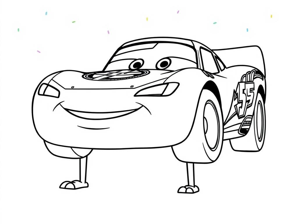 Preview of A human man, standing on two legs, that looks like Lightening McQueen