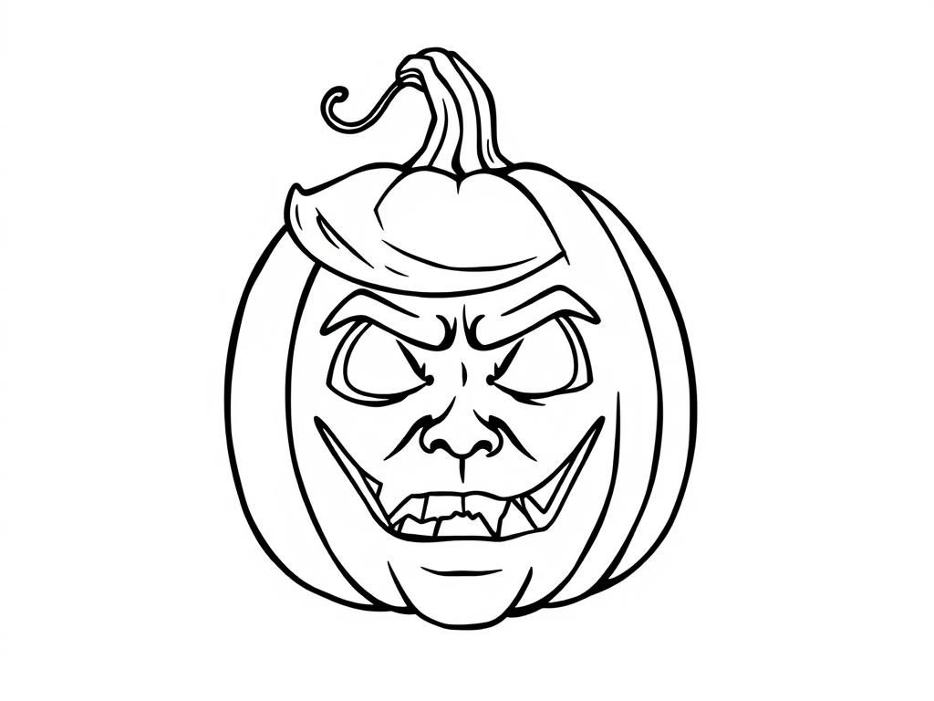 Halloween Pumpkin Coloring Page