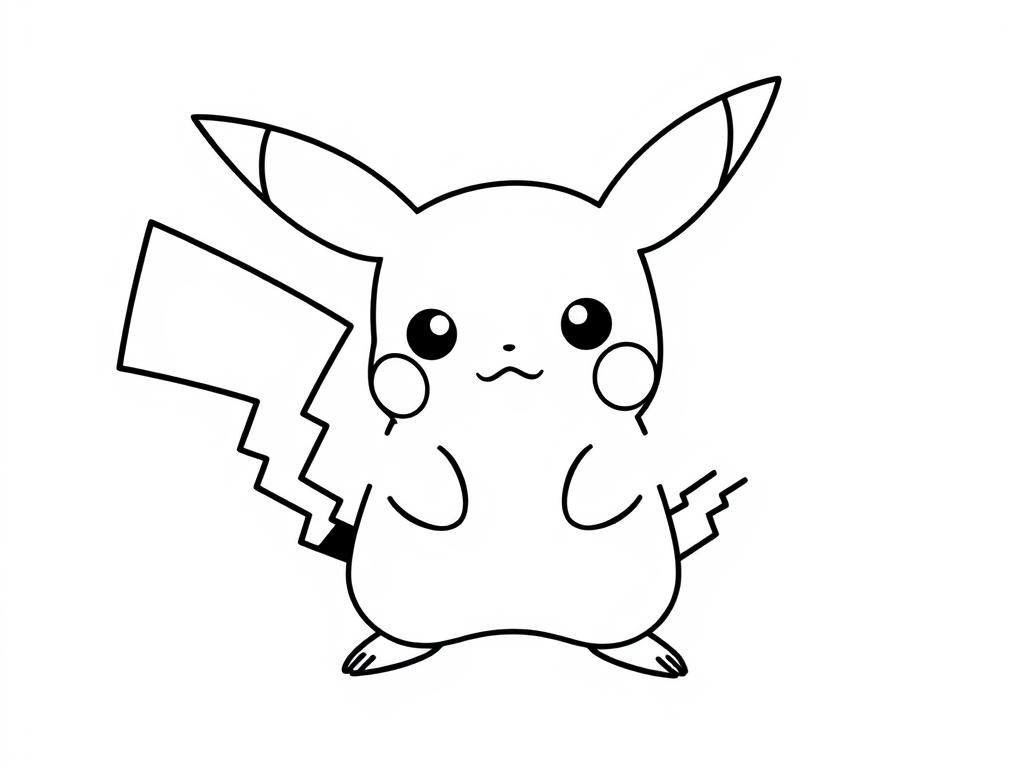 Pikachu Coloring Page