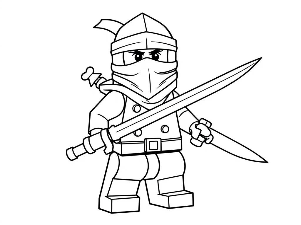 Preview of a lego ninja with sword