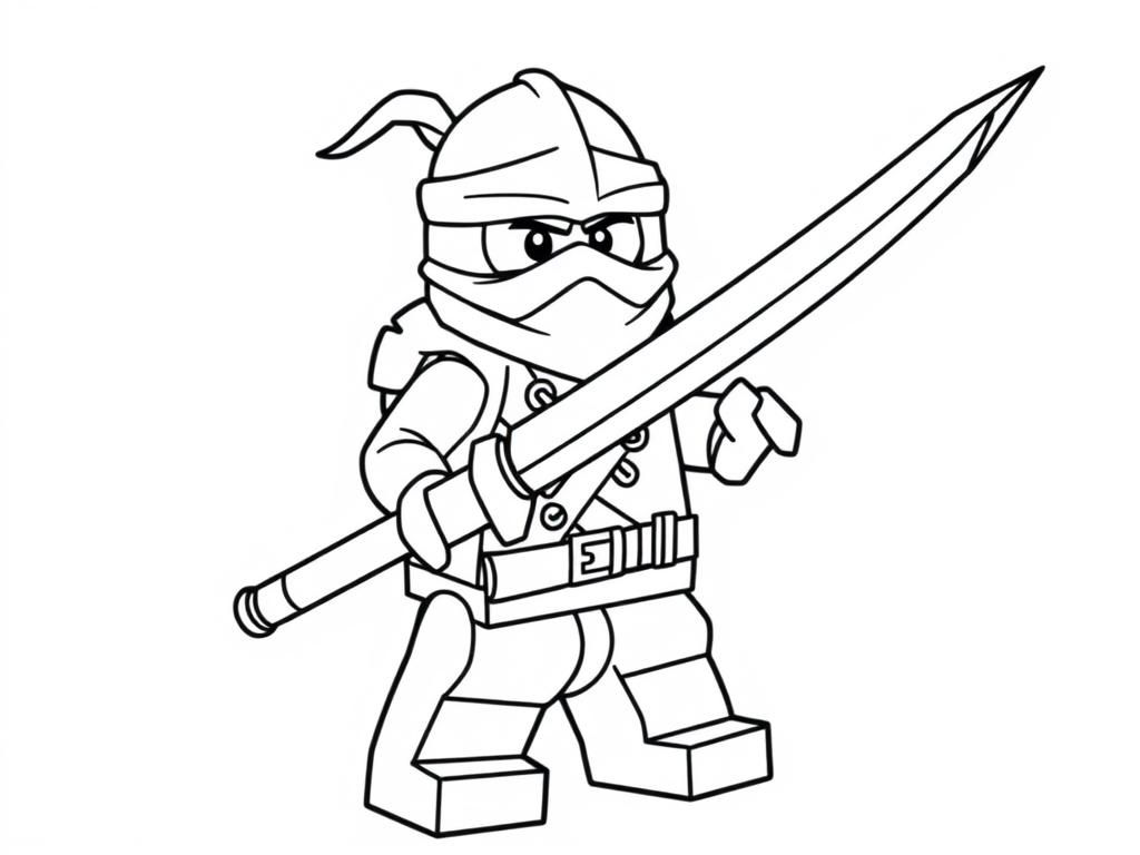 Preview of a lego ninja with sword