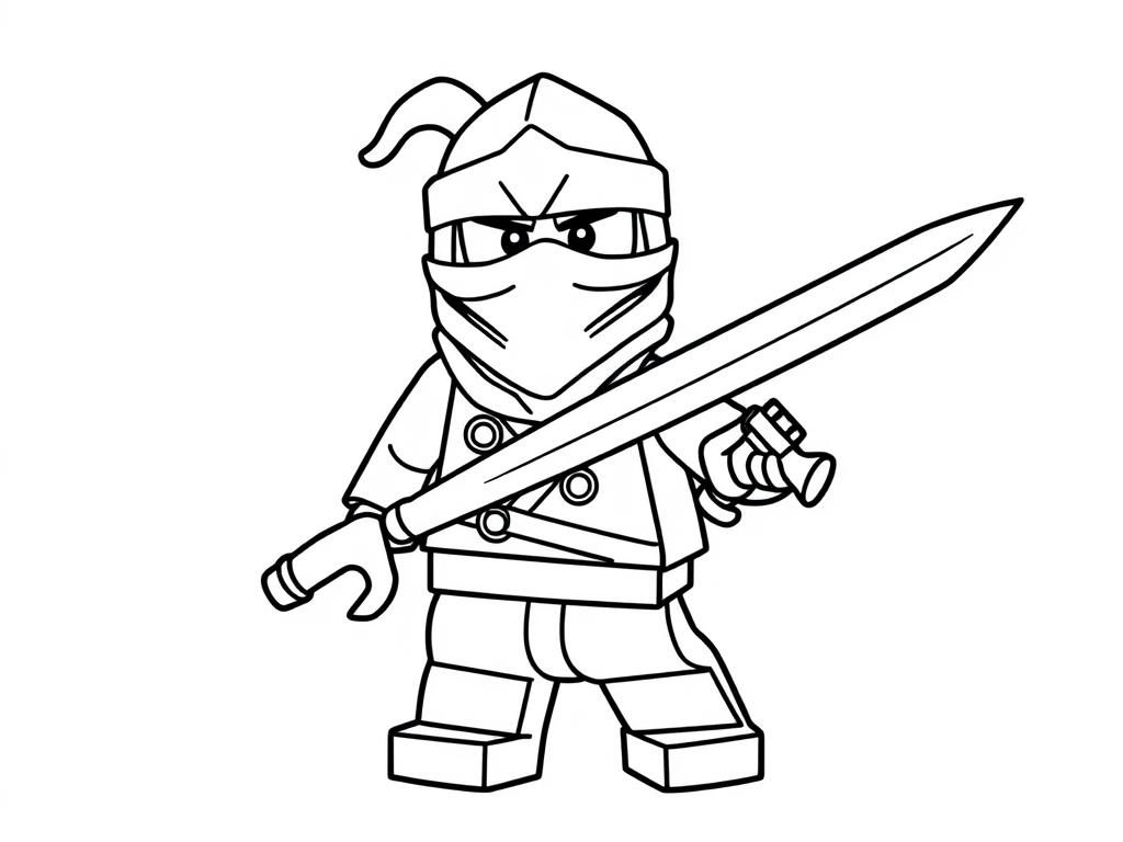 Preview of a lego ninja with sword