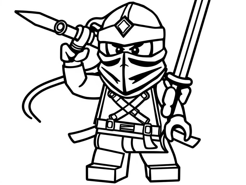 Preview of a lego ninja with sword