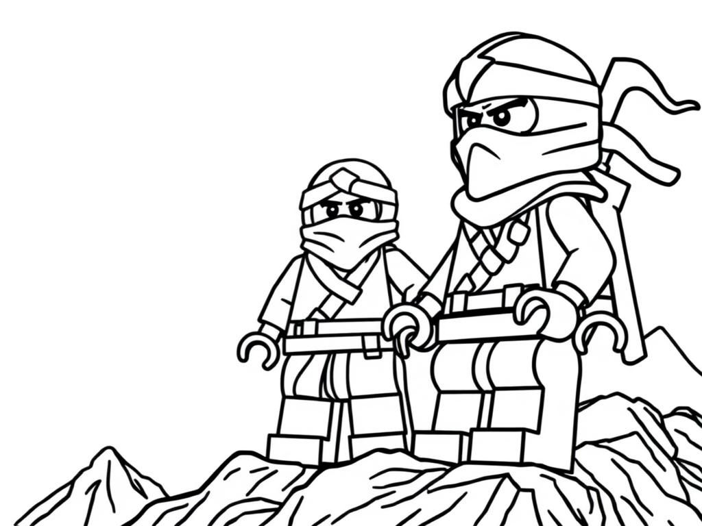 Preview of A Lego ninjago staring on a mountain