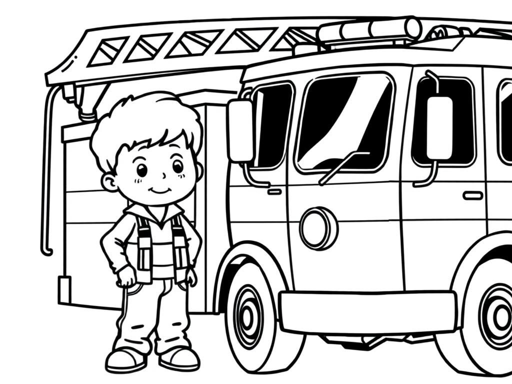 Fire Truck Coloring Page