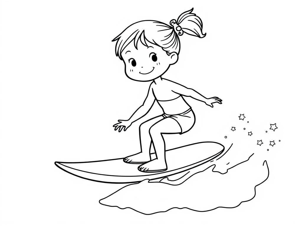 a little girl with a little sister surfing