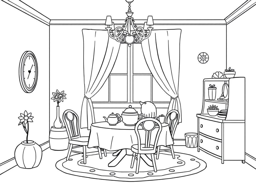 Interior Coloring Page