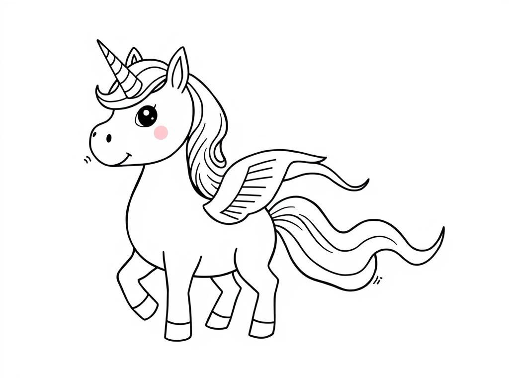 Unicorn Coloring Page