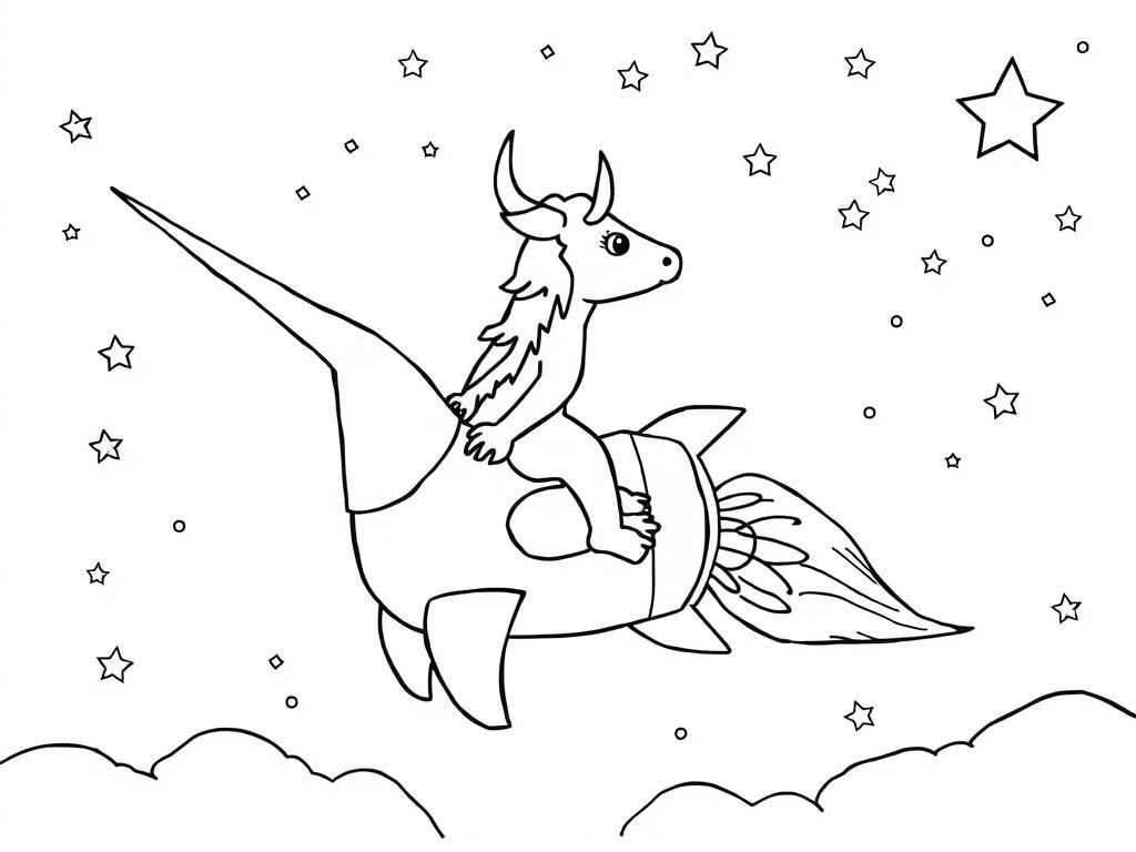 Coloring Page of Unicorn