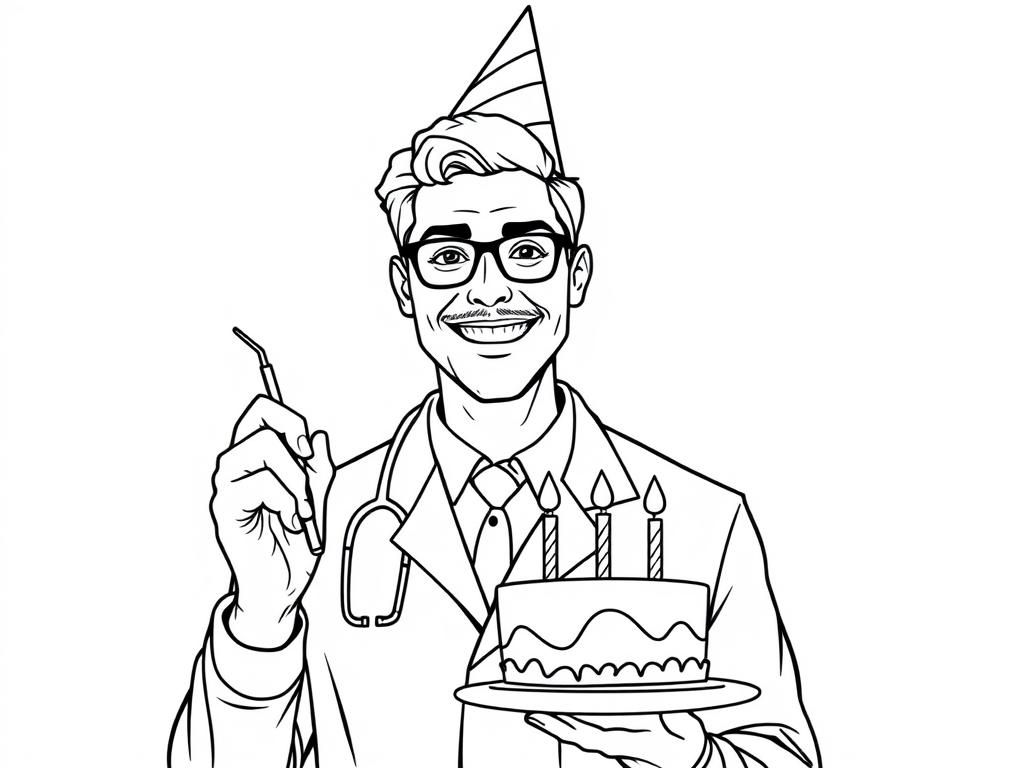 Doctor's Day Celebration Coloring Page