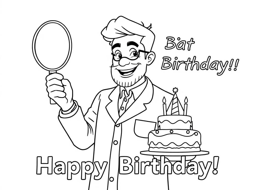 Kleurplaat vleermuisverjaardag