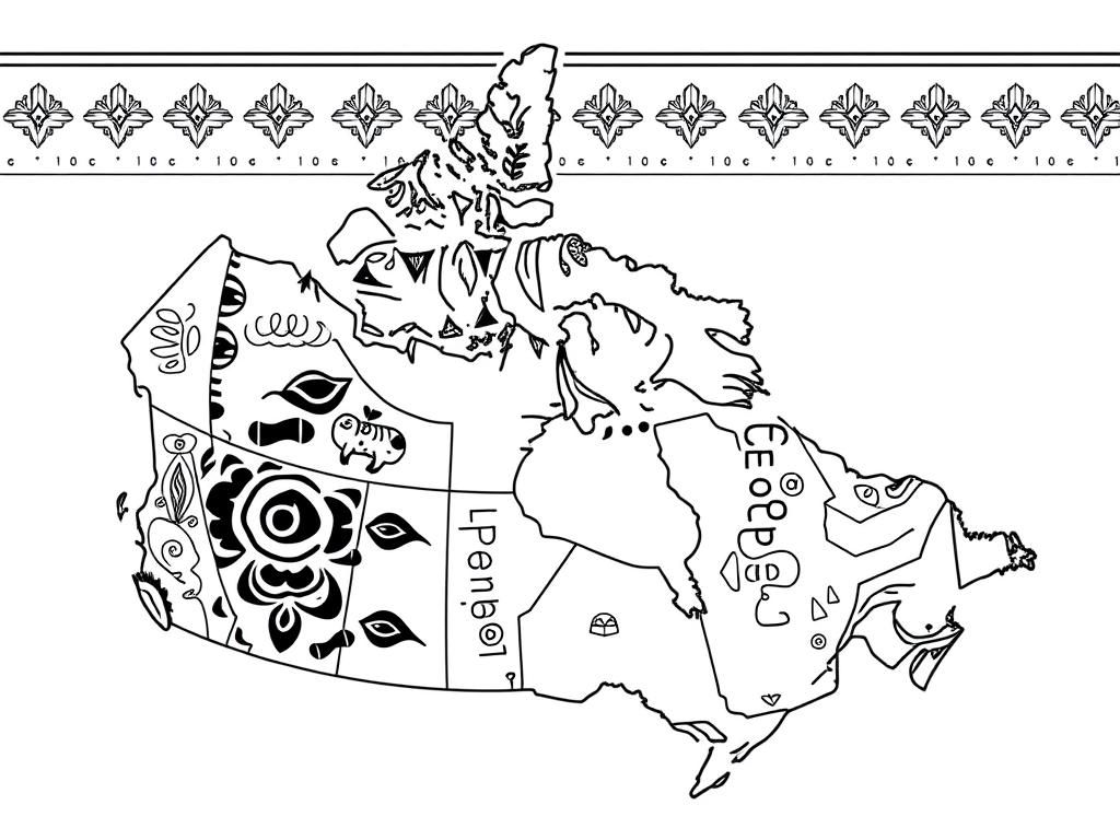 Canada Map Coloring Page