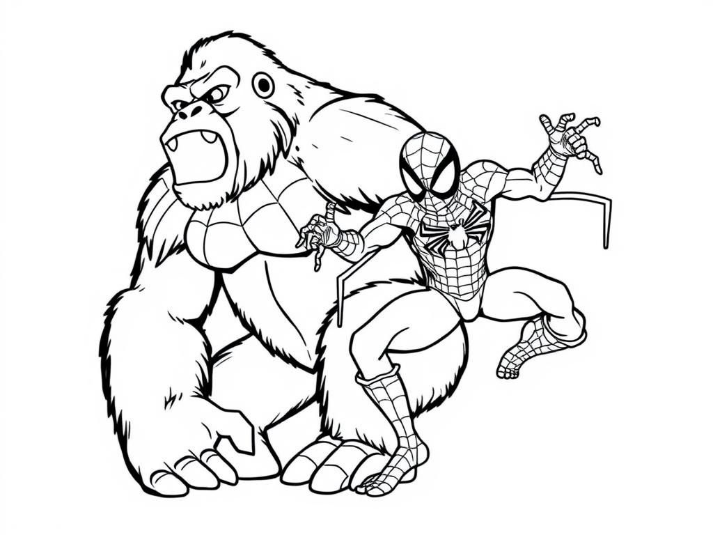 A mashup between King Kong and spiderman