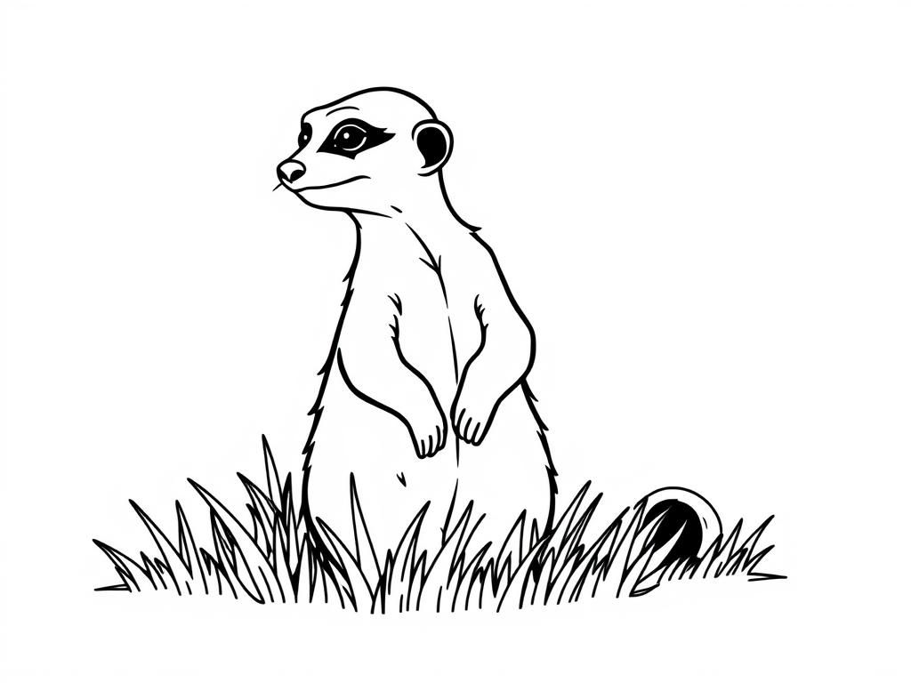 Meerkat Coloring Page
