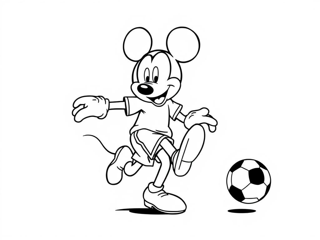 Preview of a Mickey Mouse playing soccer as Pele would do