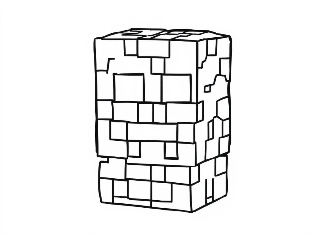 Minecraft Creeper Coloring Page