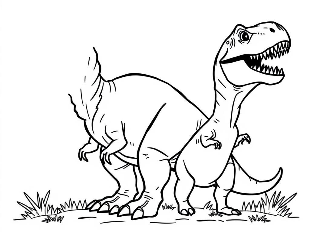 Tyrannosaurus Rex Dinosaur Coloring Page