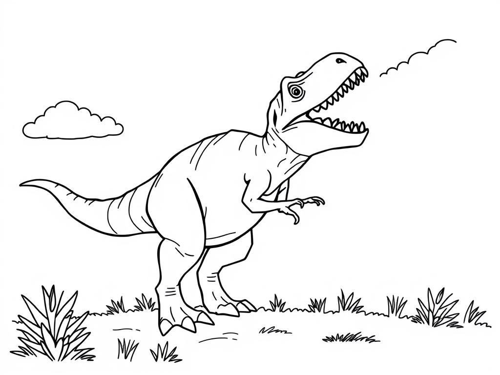 Tyrannosaurus Rex Dinosaur Coloring Page