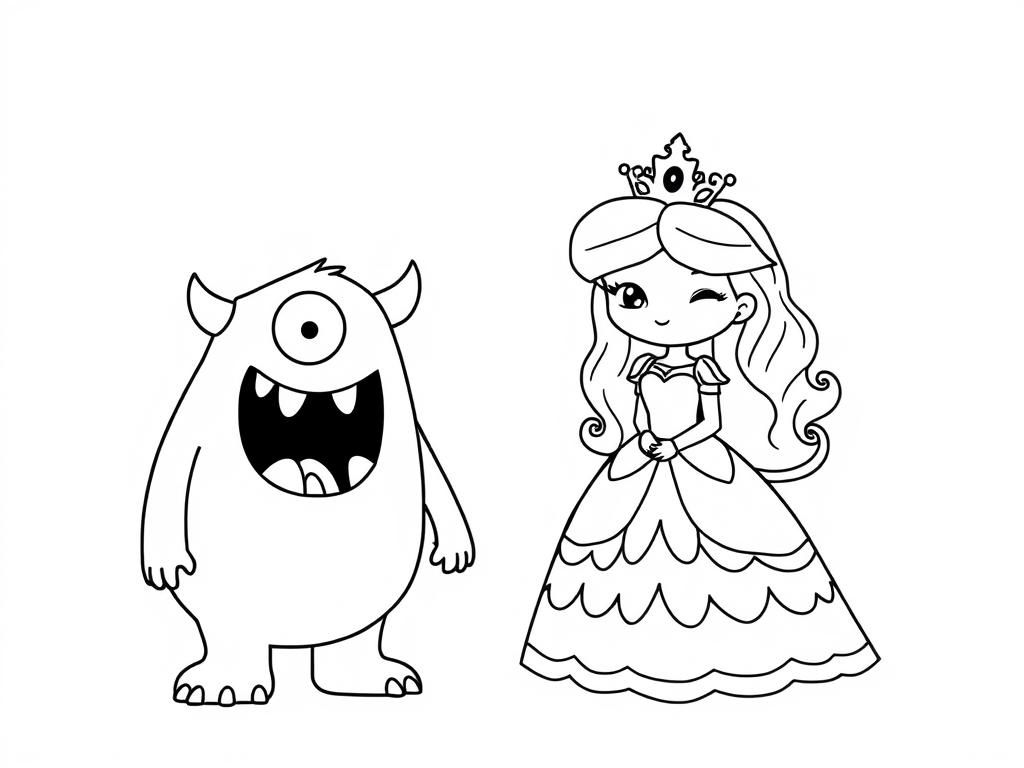 a monster and a princess