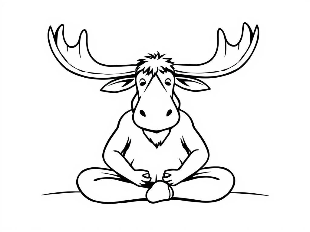 Preview of A moose meditating